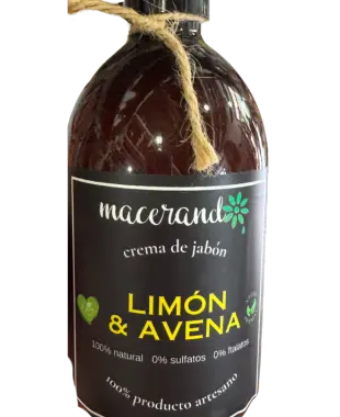 crema de jabón de limón y avena