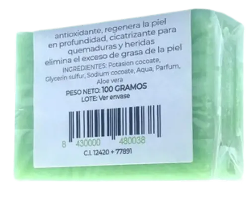 jabón de aloe vera artesanal