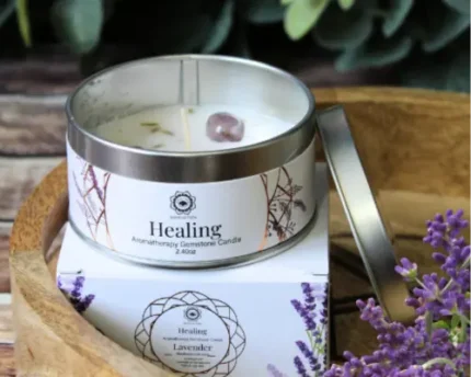 vela ritualizada lavanda