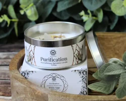 vela ritualizada salvia blanca