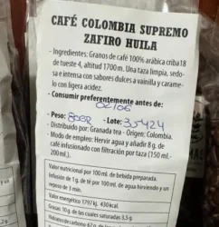 Café Colombia Supremo Zafiro Huila