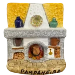 Decoración chimenea pequeña de barro cocido