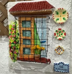 Decoración ventana alpujarreña de barro cocido