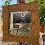 Espejo de esparto cuadrado