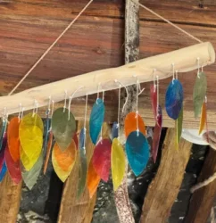 Llamador de nácar hojas multicolor