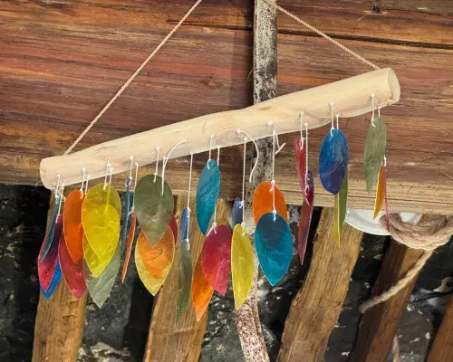 Llamador de nácar hojas multicolor