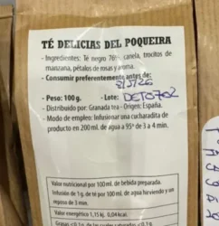 Té negro Delicias del Poquiera